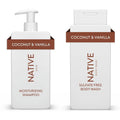 Moisturizing Shampoo & Body Wash Set, Coconut & Vanilla, Sulfate & Paraben Free, 16.5 oz