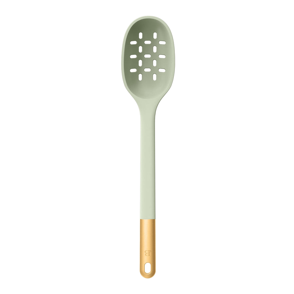 6-Piece Silicone Tool Set with Ceramic Crock, Porcini Taupe by Drew Barrymore