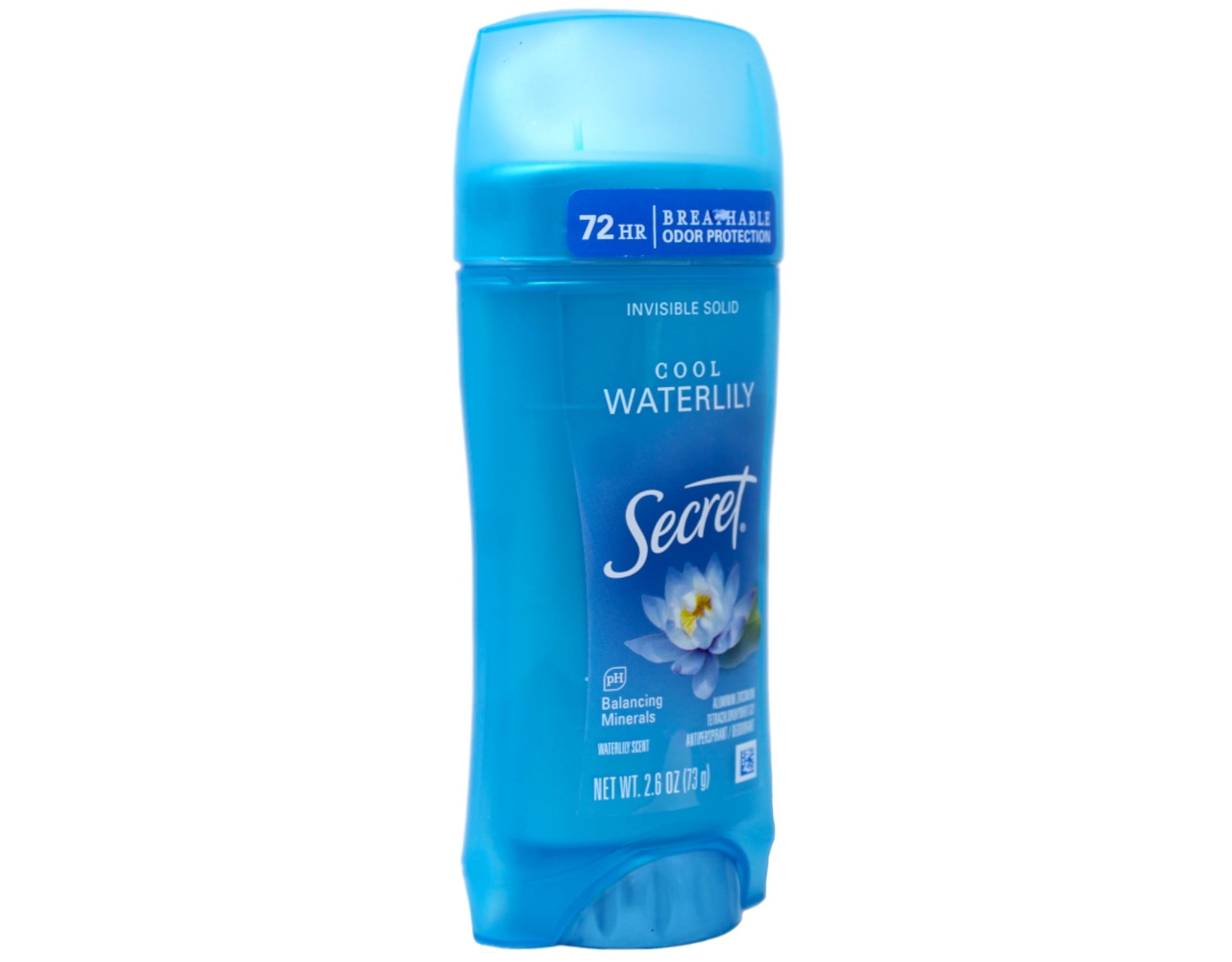 Antiperspirant & Deodorant Invisible Solid Cool Waterlily, 72HR Breathable Sweat & Odor Protection, 2.6 OZ