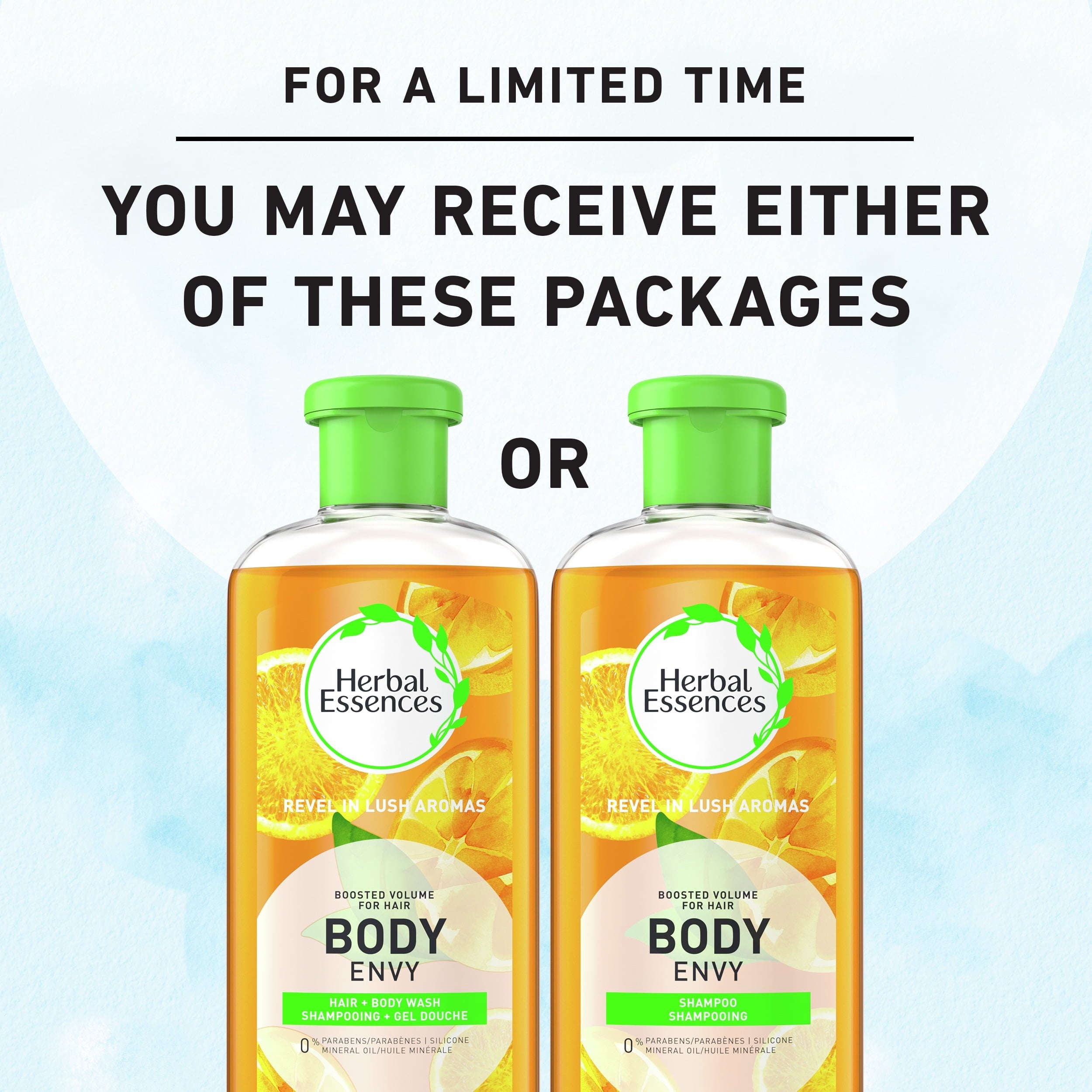 Body Envy Shampoo & Body Wash, Volume Shampoo, 11.7 fl oz