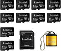 Factory Wholesale 64GB Micro SD Card 10-Pack, U3 A1 V30 Class 10, 80+MB/s Read for 4K Camera, Game Console, Drone,CCTV -with SD Adapter(10x64GB)