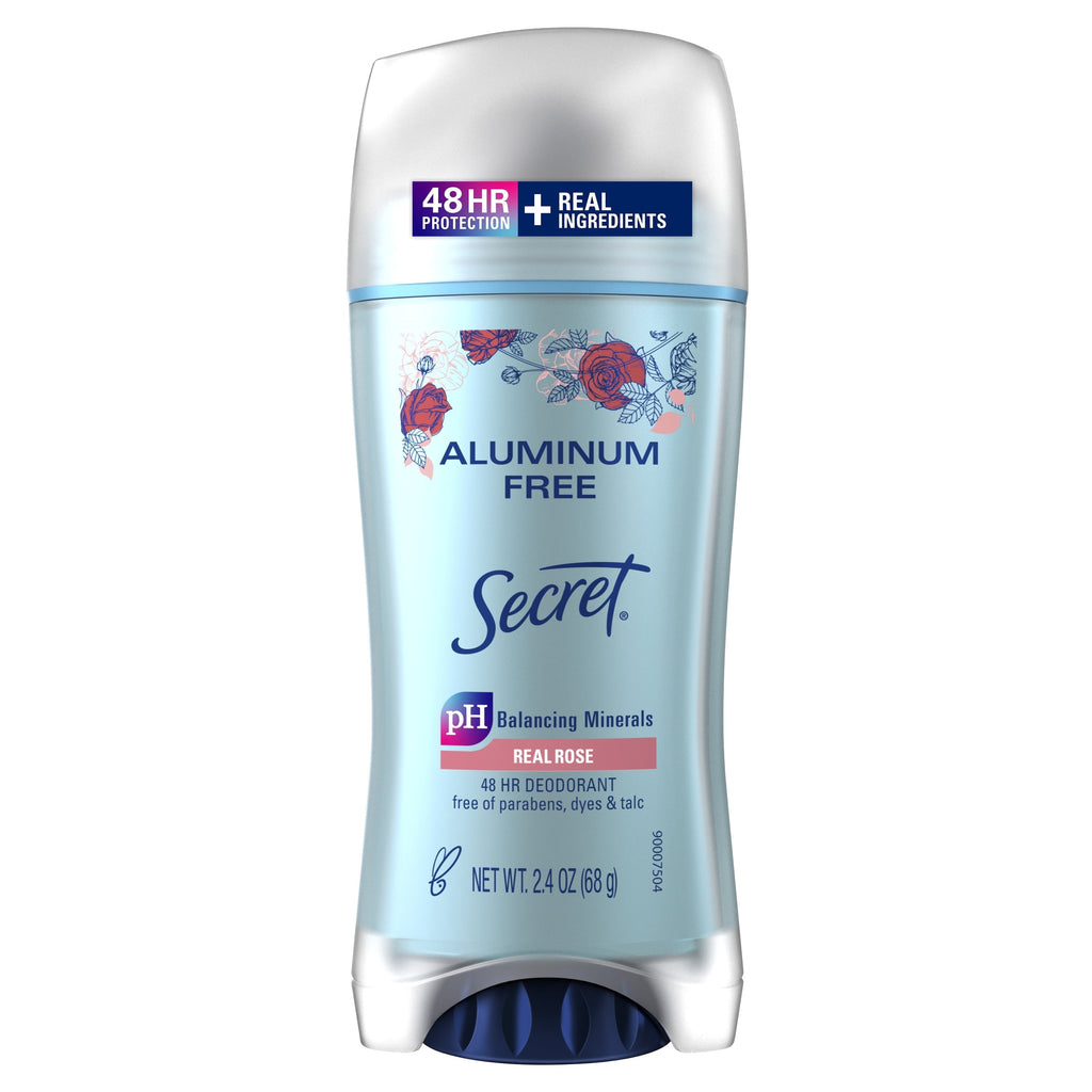 Aluminum Free Deodorant for Women, Rose, 2.4 oz, Pack of 3