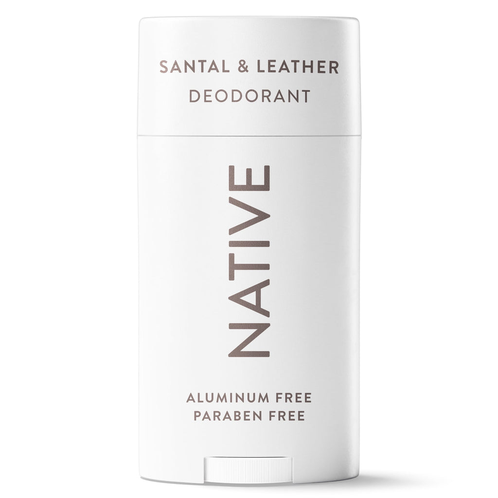 Aluminum Free Deodorant For Men, 72 Hour Solid Deodorant Stick, Santal & Leather, 2.65oz