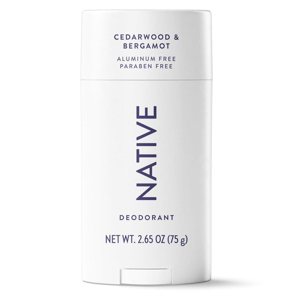 Aluminum Free Deodorant For Men, 72 Hour Solid Deodorant Stick, Cedarwood & Bergamot, 2.65oz