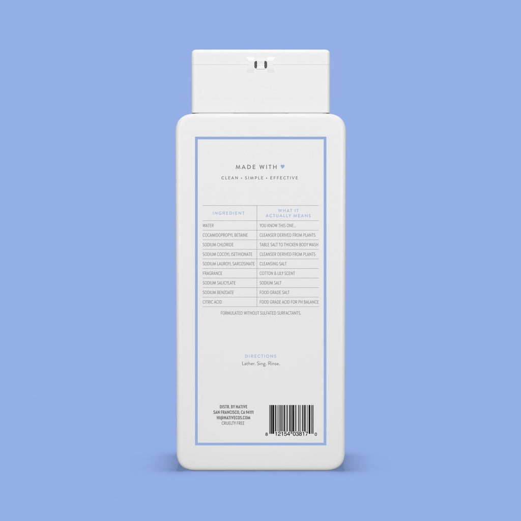 Body Wash, Coconut & Vanilla, Sulfate Free, Naturally Derived Ingredients, 24hr Freshness, for Women & Men, 18 fl oz