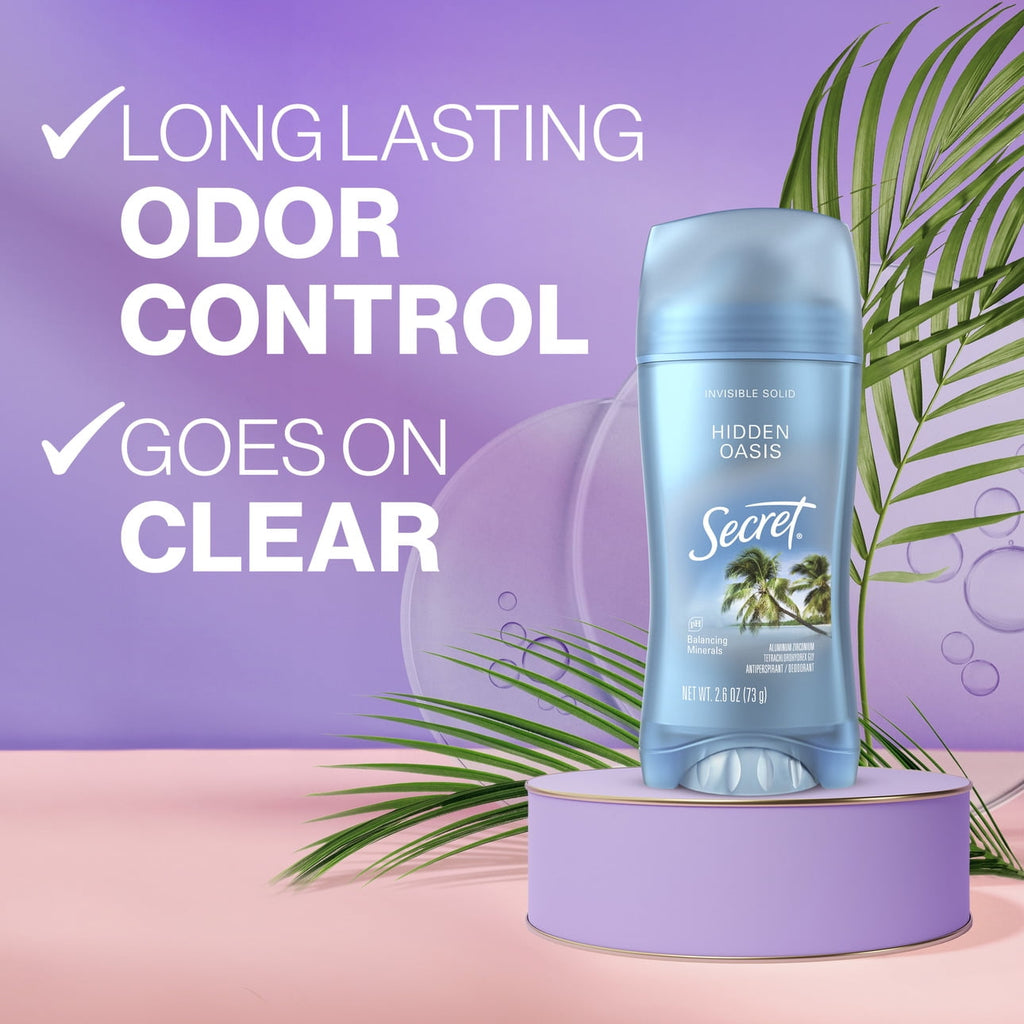 Fresh Invisible Solid Antiperspirant & Deodorant for Women, Hidden Oasis, 2.6oz