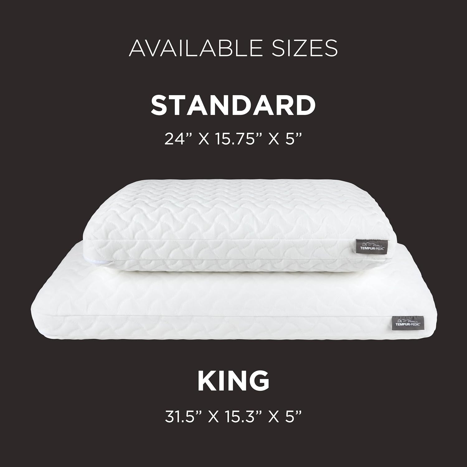 TEMPUR-Pedic TEMPUR-Cloud Pillow, Standard-2-Pack, Standard, White 2 Count