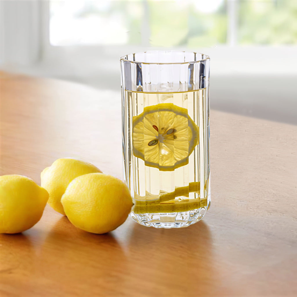 (2 pack) Better Homes & Gardens 14OZ Fluted Glass Tumbler Clear