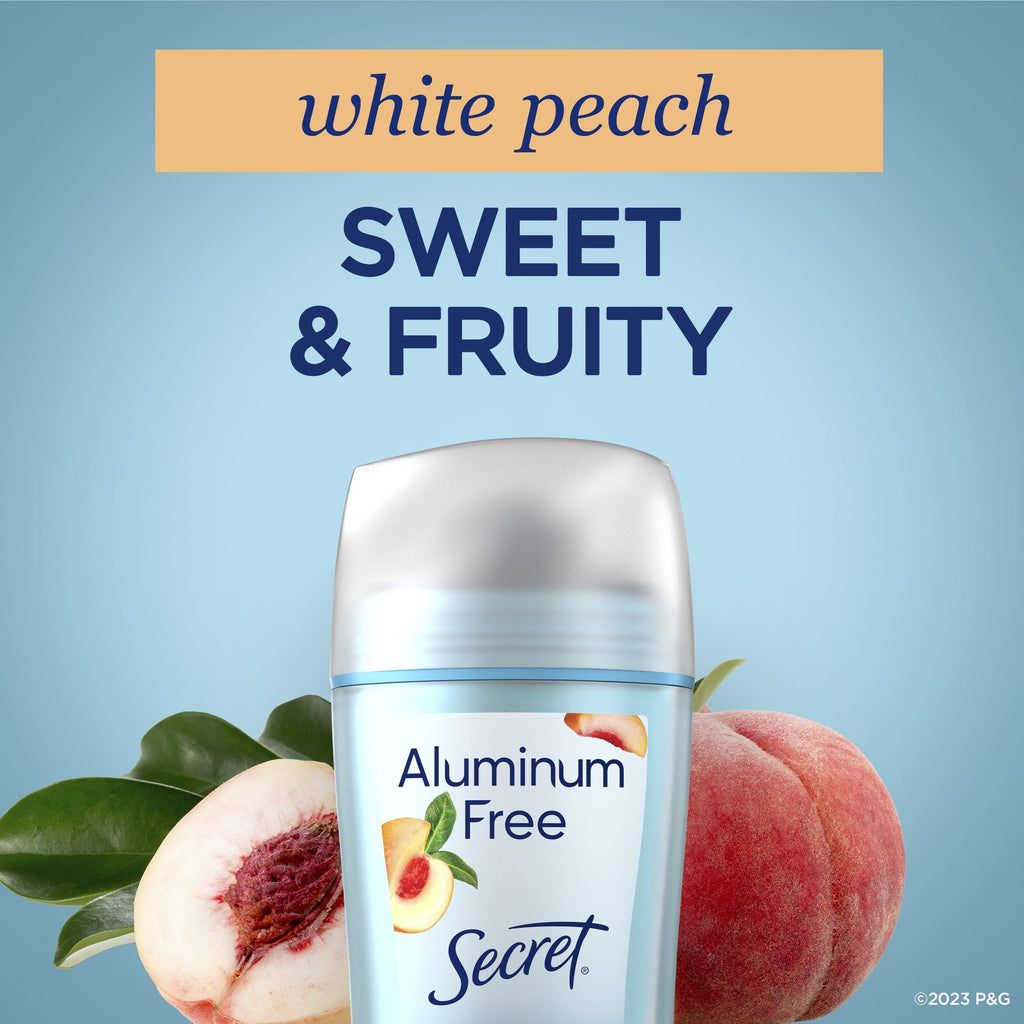 Aluminum Free Women's Deodorant Solid, White Peach, 2.4 oz