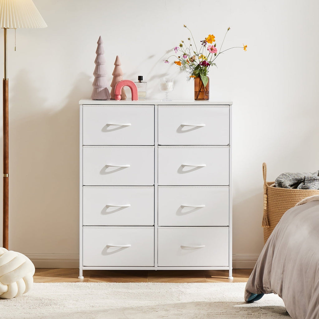 8-Drawer Fabric Dresser Storage Chest for Bedroom, Closet, Entryway, Storage Furniture for Adults, Black