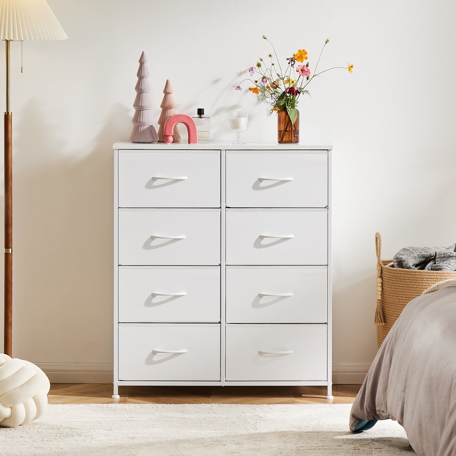 8-Drawer Fabric Dresser Storage Chest for Bedroom, Closet, Entryway, Storage Furniture for Adults, Black