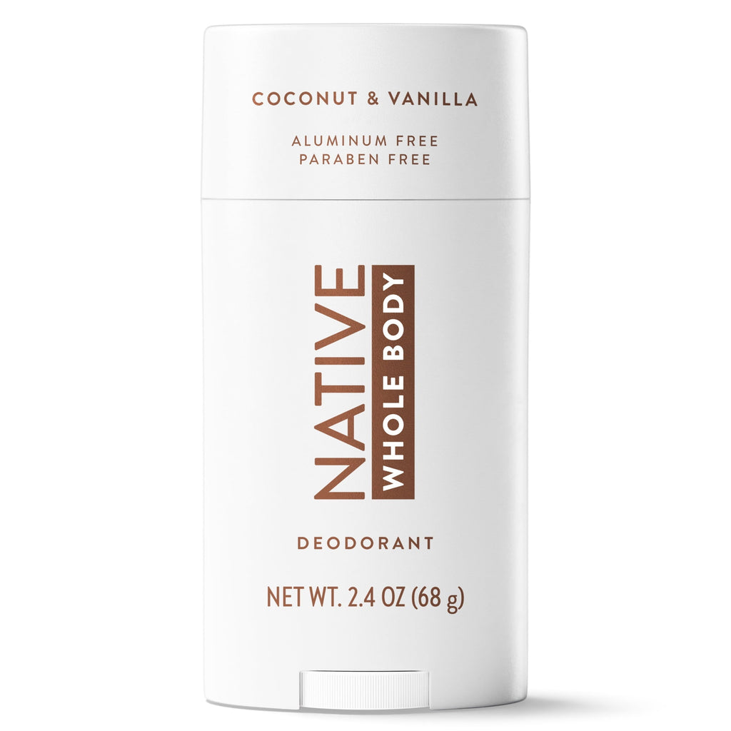 Native Whole Body Deodorant For Women, Aluminum Free Deodorant Stick, Coconut & Vanilla, 2.4oz