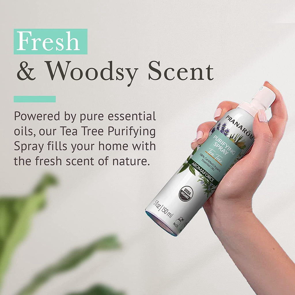 Aromaforce Air Purifying Spray With Organic Essential Oils, Deodorizers For Home, Essential Oil Infused With Plant Essences, Fresh Citrus Scent, Certified Organic, 150ml