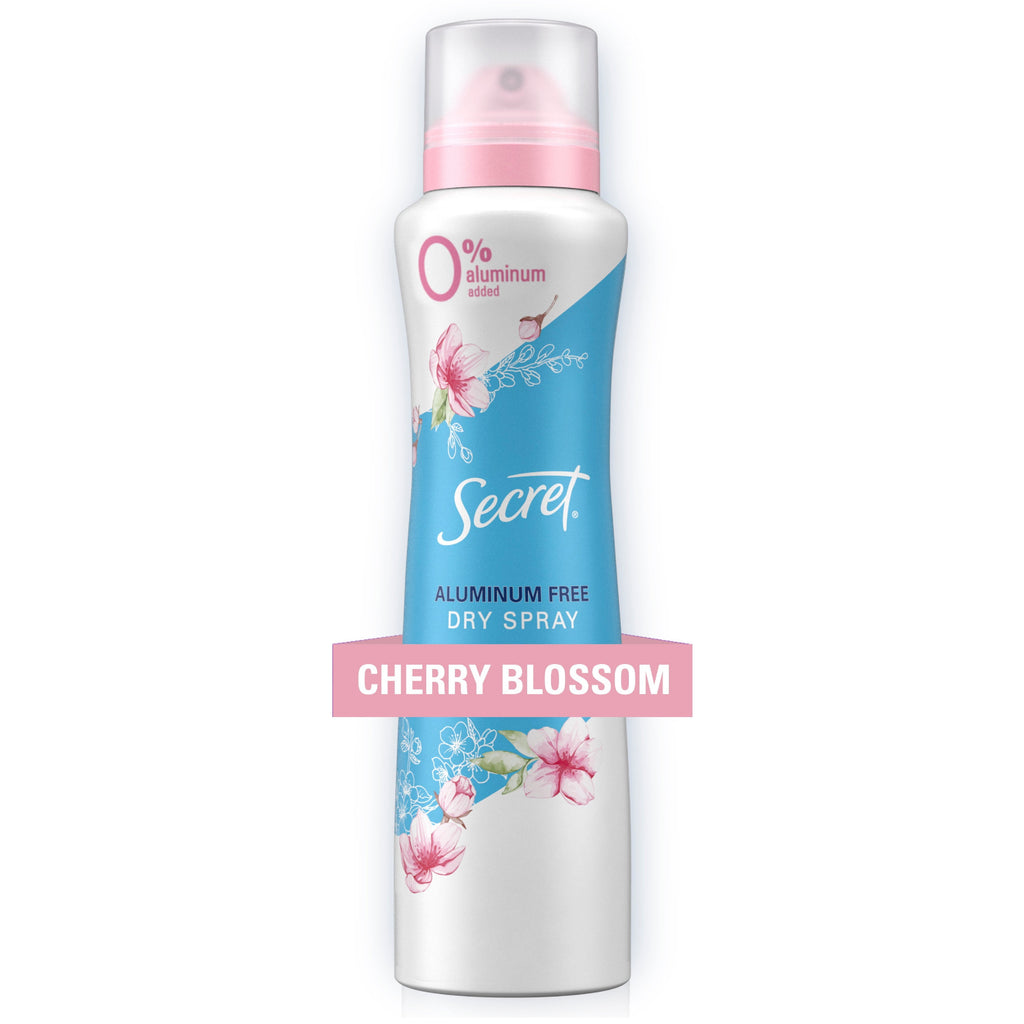 Dry Spray Aluminum Free Deodorant for Women, Cherry Blossom, 4.1oz, Pack of 2