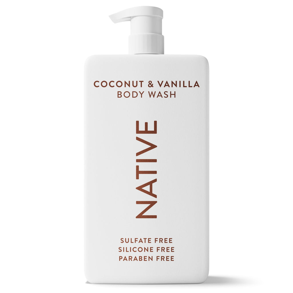 Body Wash, Coconut & Vanilla, Sulfate Free, Naturally Derived Ingredients, 24hr Freshness, for Women & Men, 36 fl oz