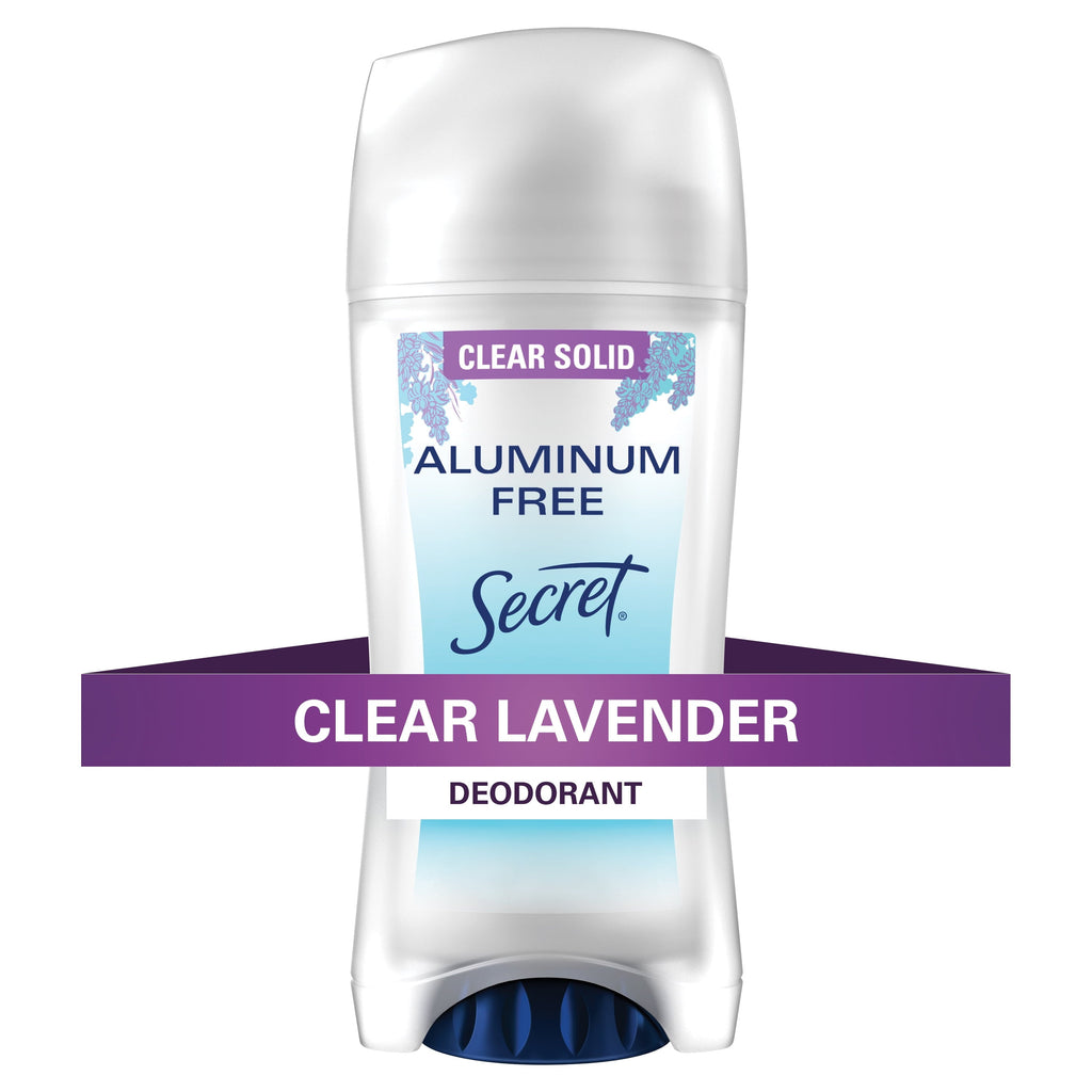 Aluminum Free Deodorant for Women, Clear Solid, Lavender, 2.4 oz