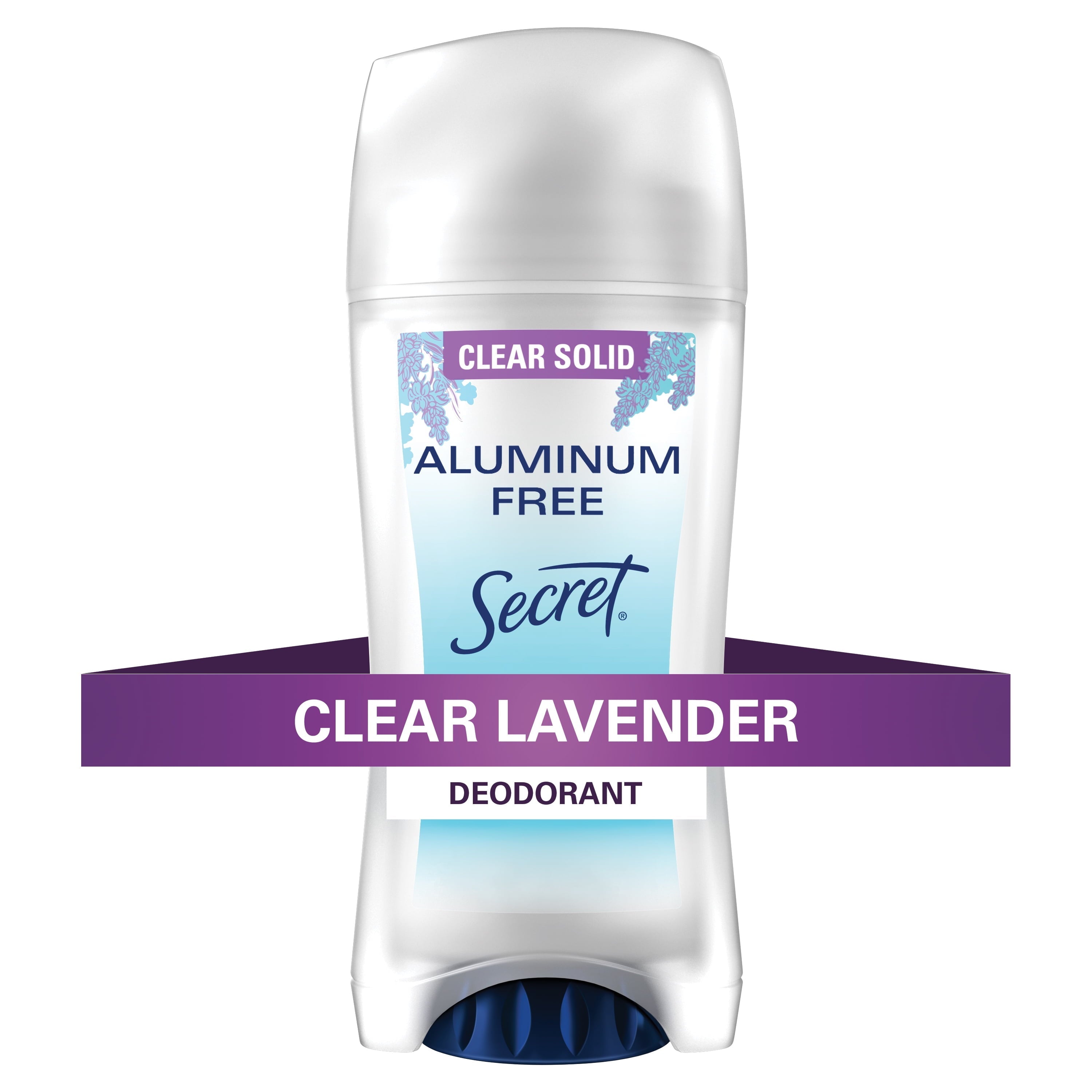 Aluminum Free Deodorant for Women, Clear Solid, Lavender, 2.4 oz