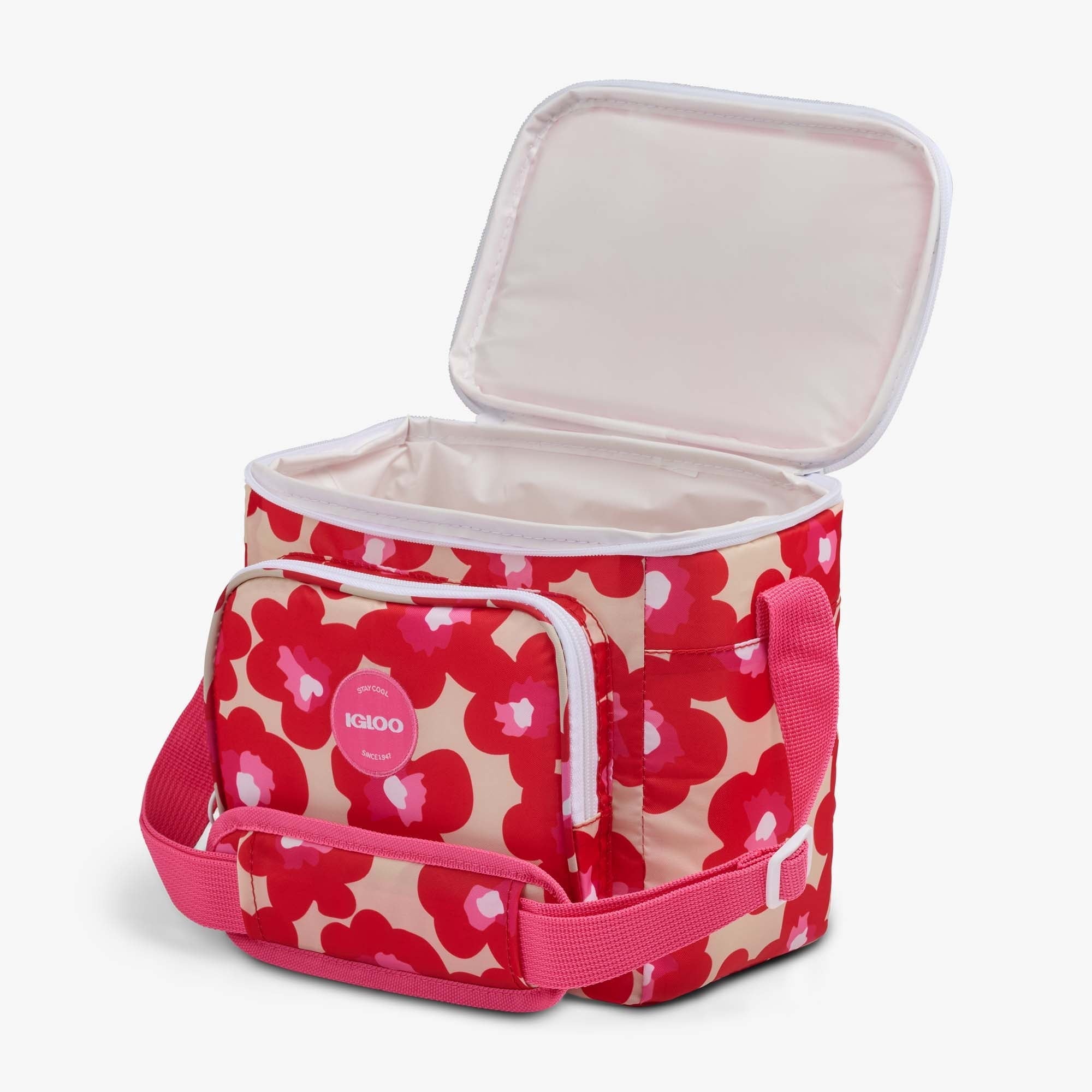 Igloo 9 can Retro Square Lunch Cooler Bag, Lilac Breeze and Light Blue