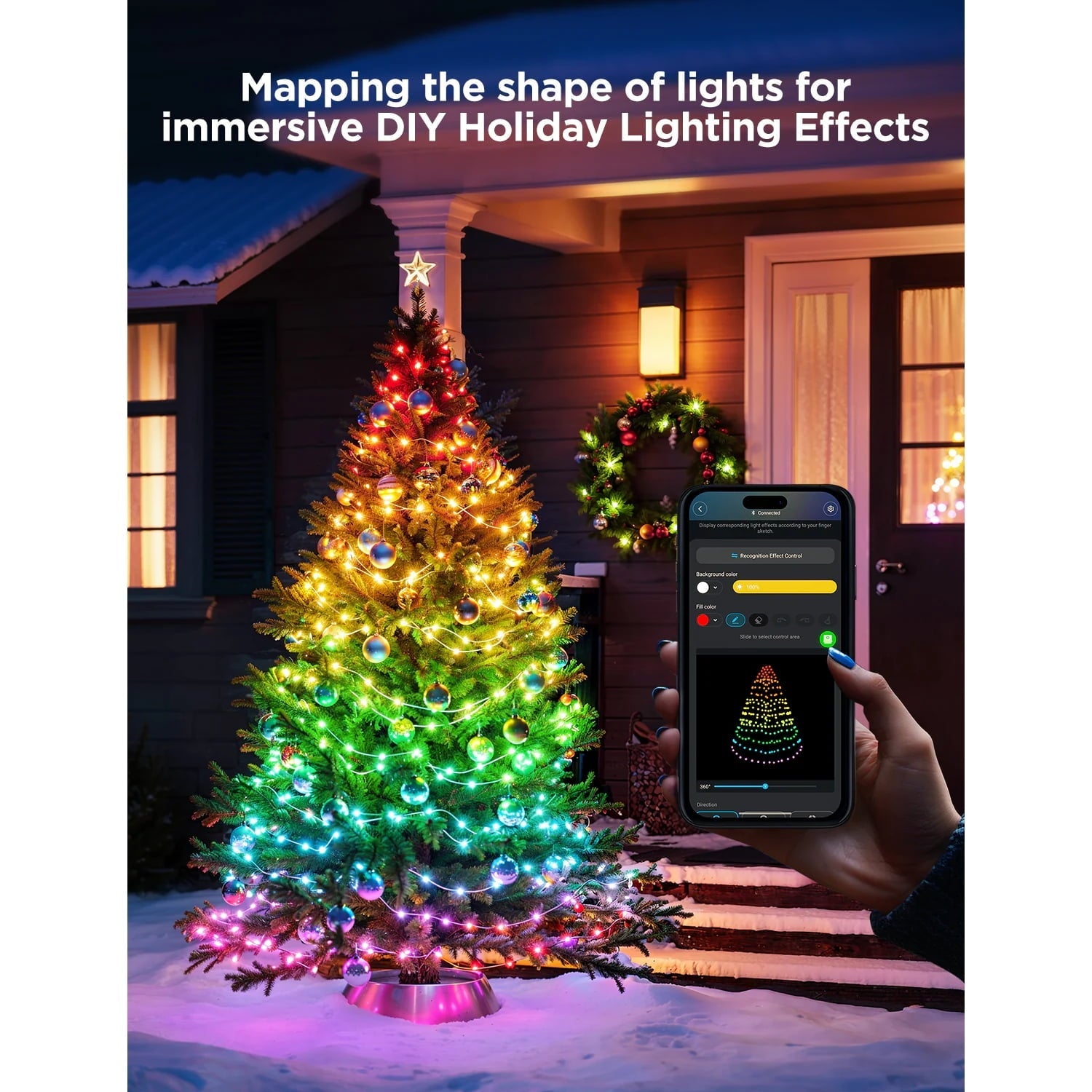 Christmas Lights LED Waterproof Outdoor White 66ft