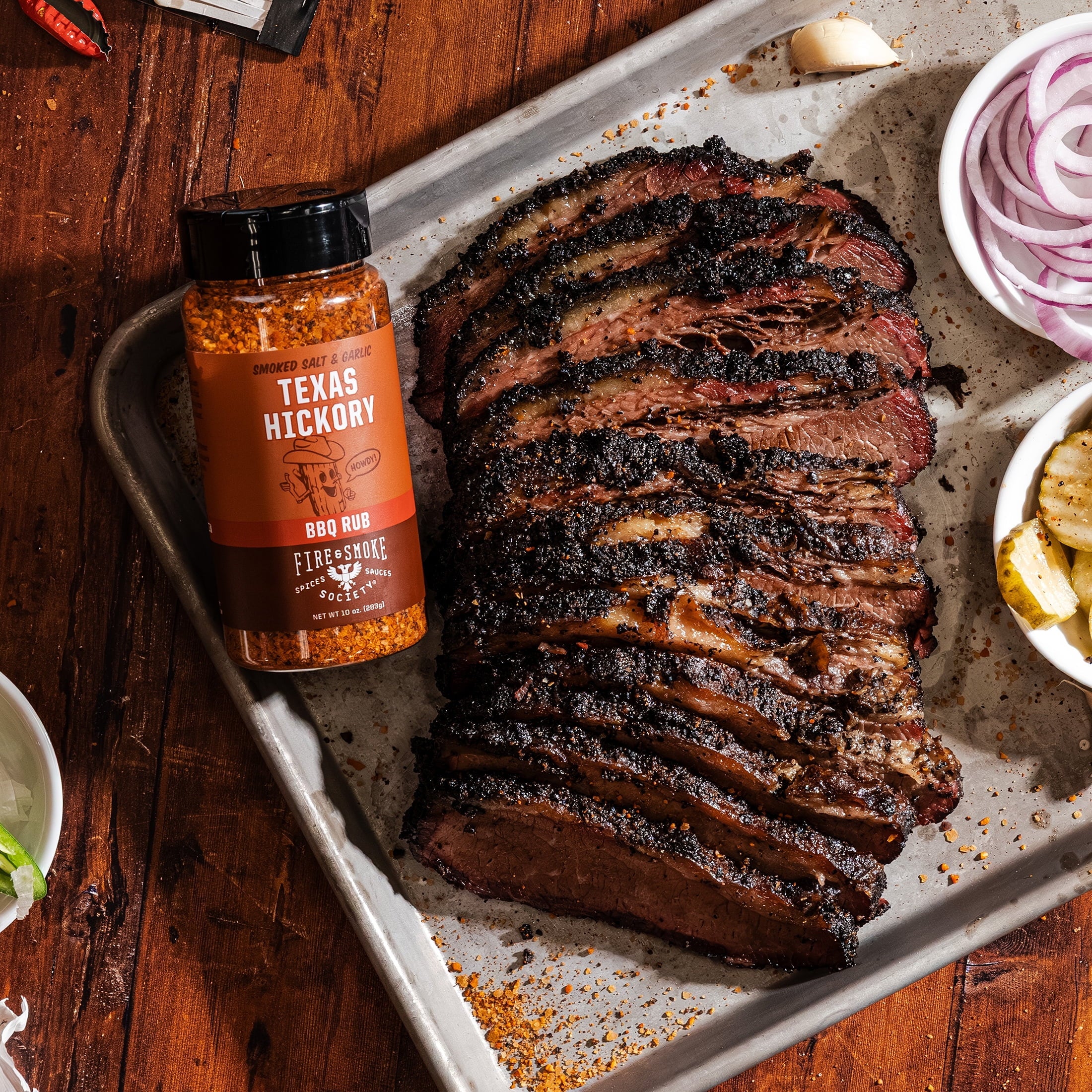 Fire & Smoke Society Texas Hickory BBQ Seasoning Blend for Grilling, 10 oz Mixed Spices & Seasonings