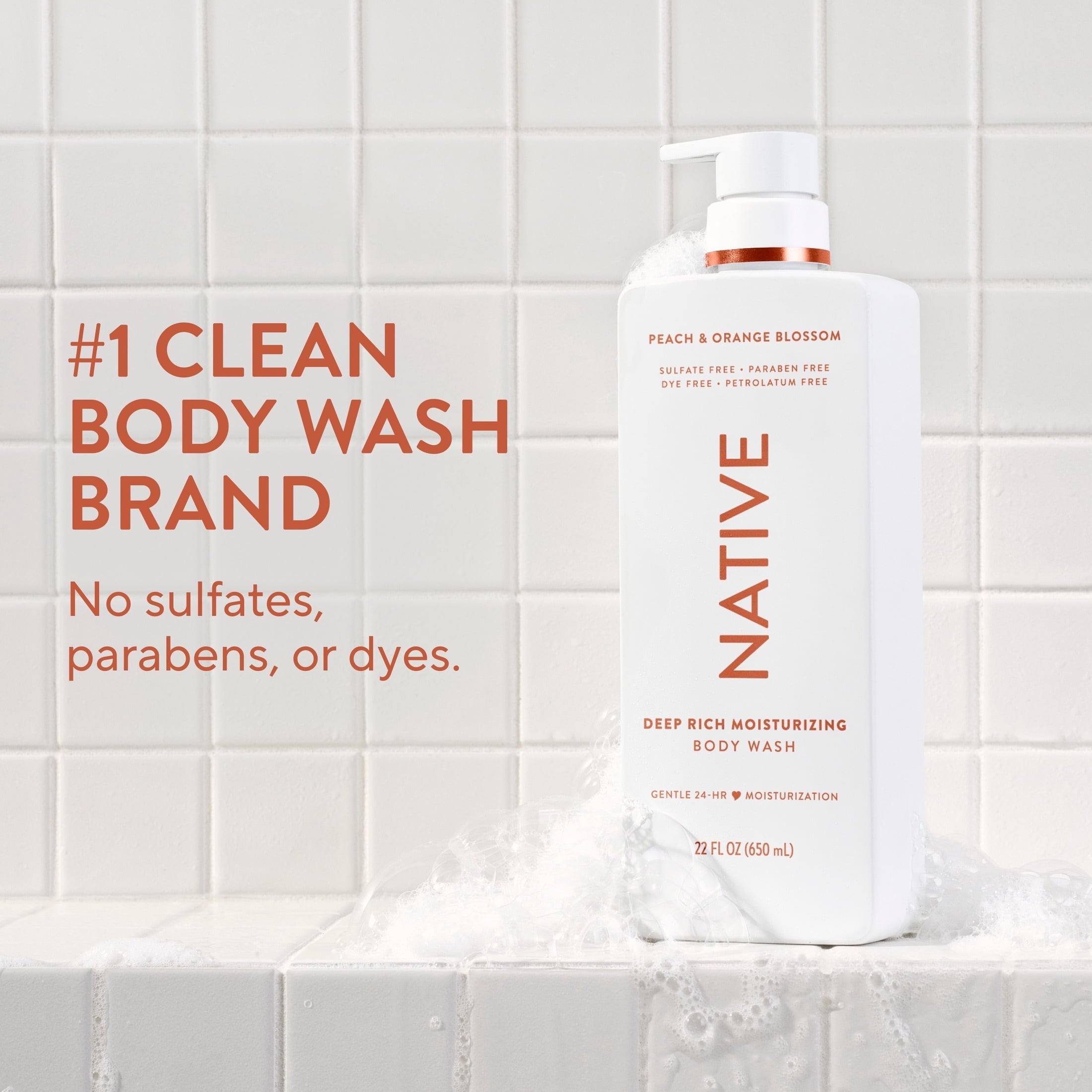 Moisturizing Body Wash Peach & Orange Blossom, 22oz