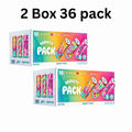 Sugar Free Energy Drink Variety Pack, Orange Kiss, Pink Slush & Cherry Twist, 12 fl oz Cans, 18-Pack (2 Boxes), 200mg Caffeine
