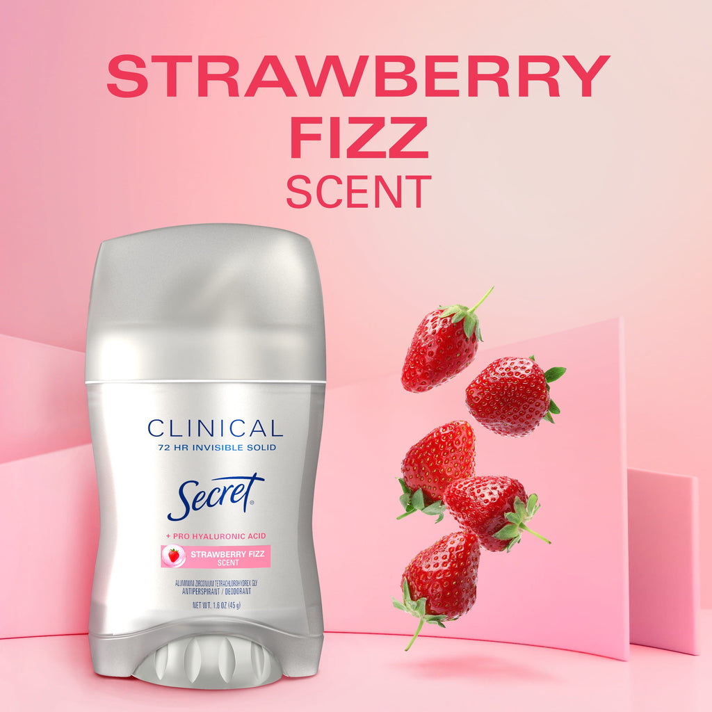 Clinical 72 HR Invisible Solid Antiperspirant Watermelon Fizz with Pro-Hyaluronic Power 1.6 oz