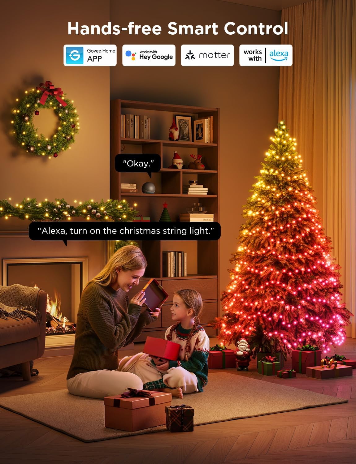 Christmas Lights 2-Green - 99ft (30m)