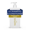 Curl Care 2-in-1 Mens Shampoo and Conditioner Coconut Milk and Turmeric 16.5 fl oz