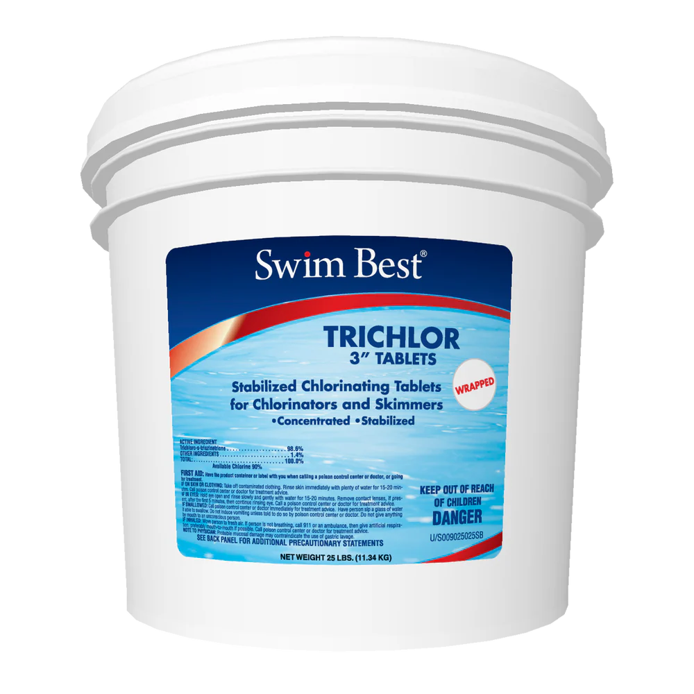 Swim Best 3  Stabilized Trichlor Chlorine Tablets, wrapped 25 lb