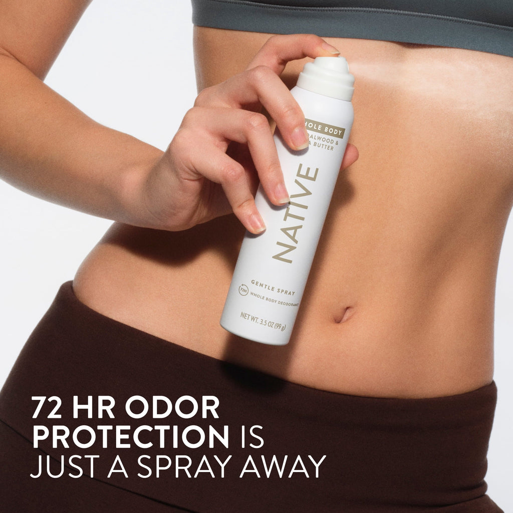 Deodorant Body Spray, Sandalwood & Shea Butter, Aluminum Free, for Women and Men, 3.5 oz