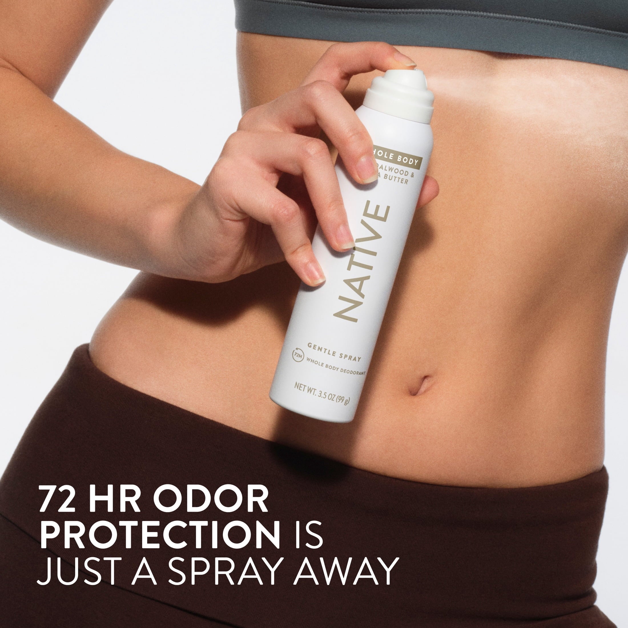 Deodorant Body Spray, Sandalwood & Shea Butter, Aluminum Free, for Women and Men, 3.5 oz