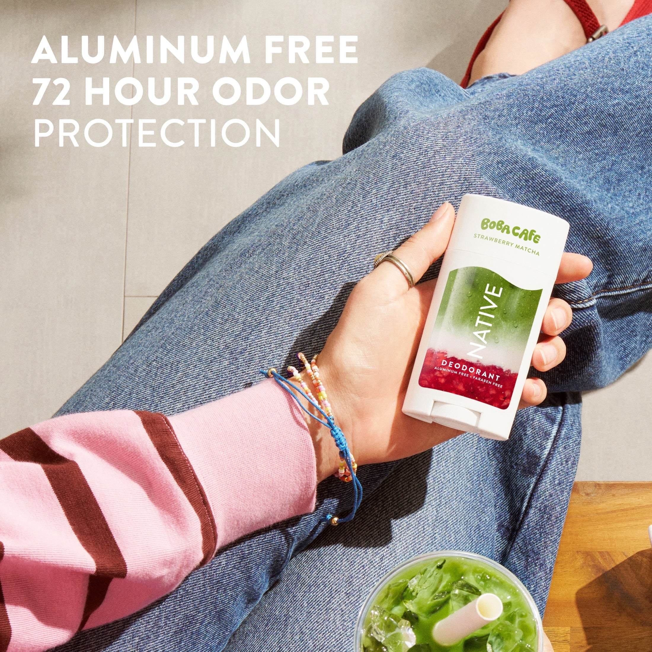 Aluminum Free Deodorant, Limited Edition Brown Sugar Boba, 72 Hour Odor Protection, for Women and Men, Boba Café, 2.65oz