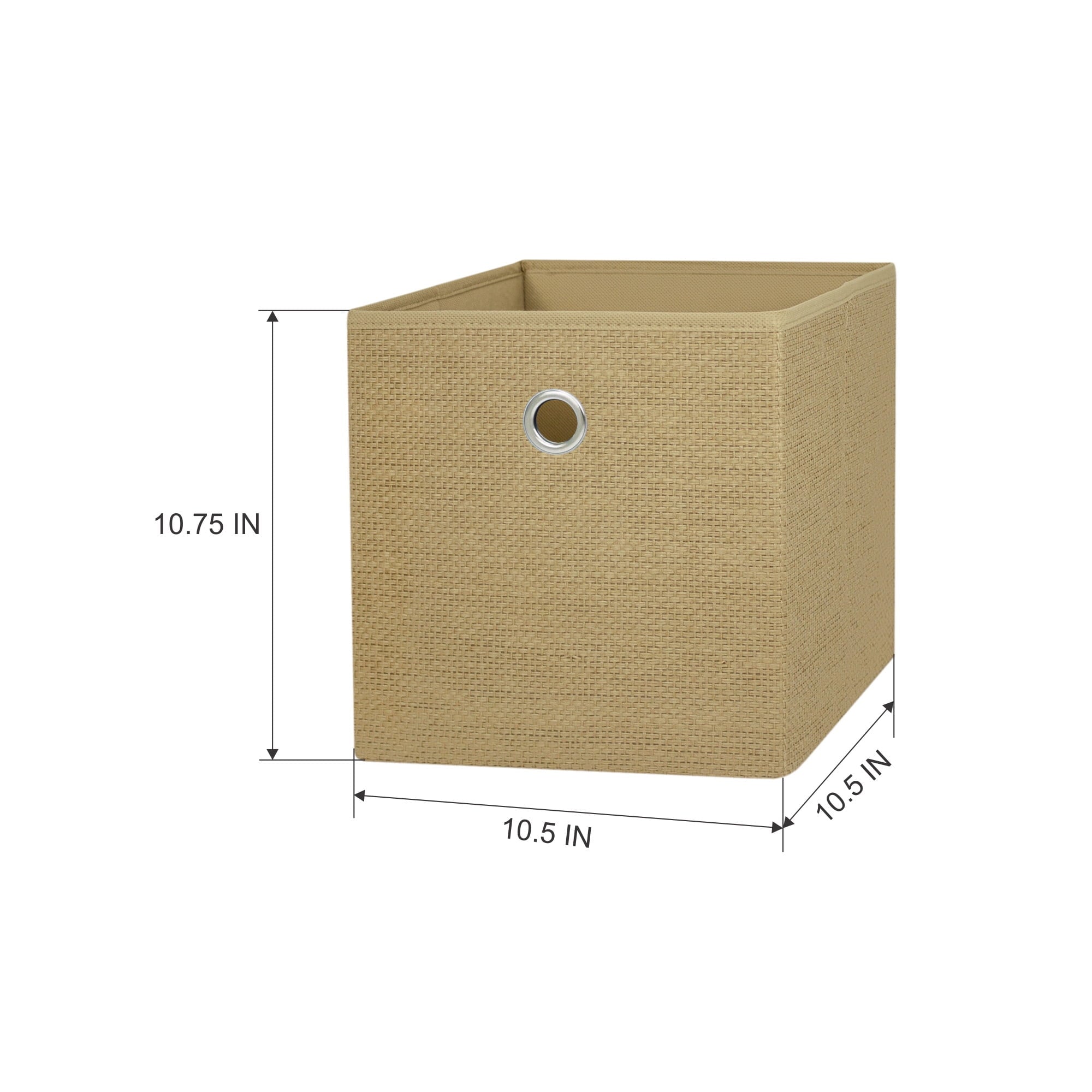 Collapsible Fabric Cube Storage Bins (10.5" x 10.5"), Blue Cove, 4 Pack