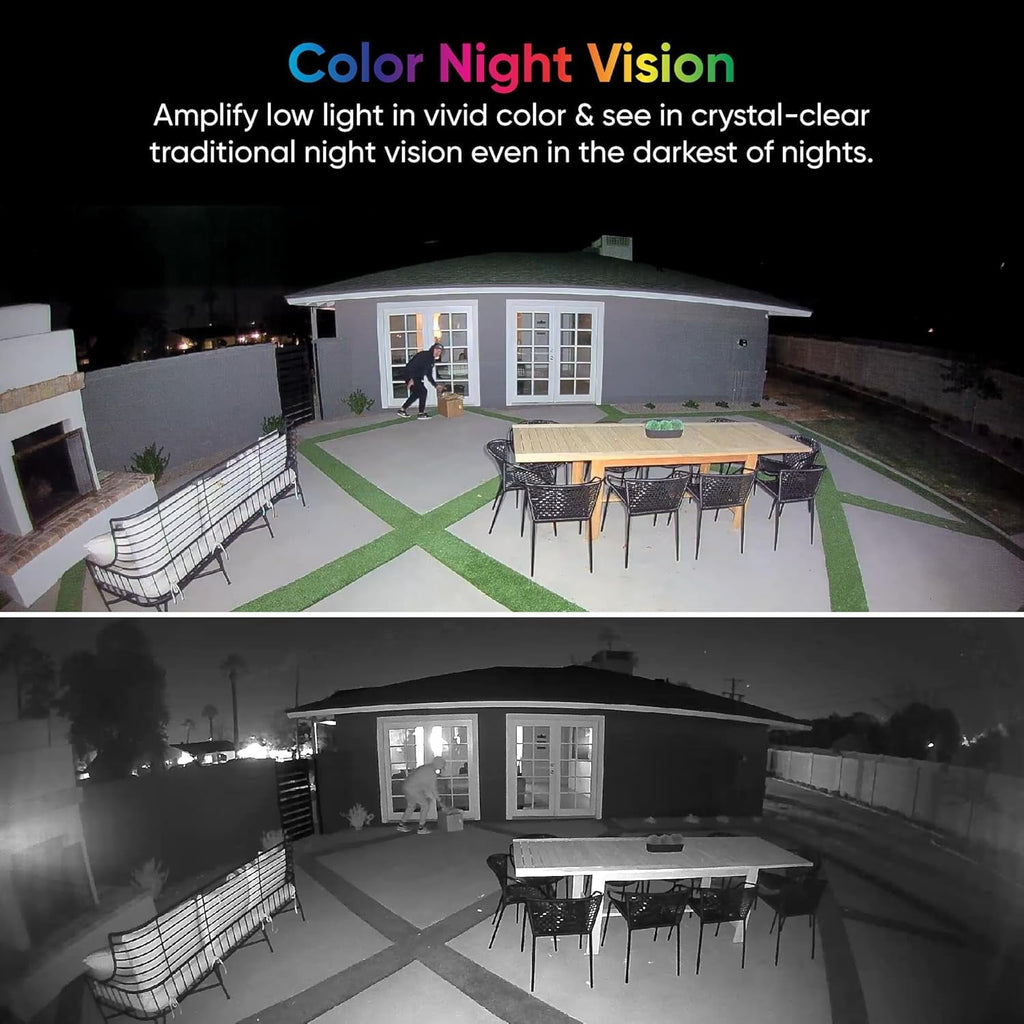 2K HD Outdoor Security Cam, Motion Light, Color Night Vision, 105db Siren, Floodlight Camera v2, 2800-Lumen LEDs