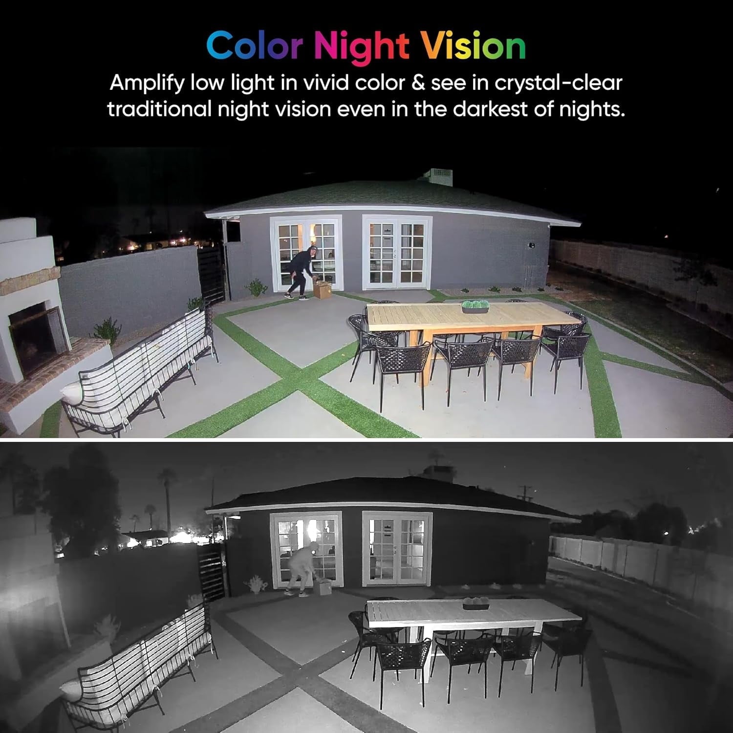 2K HD Outdoor Security Cam, Motion Light, Color Night Vision, 105db Siren, Floodlight Camera v2, 2800-Lumen LEDs