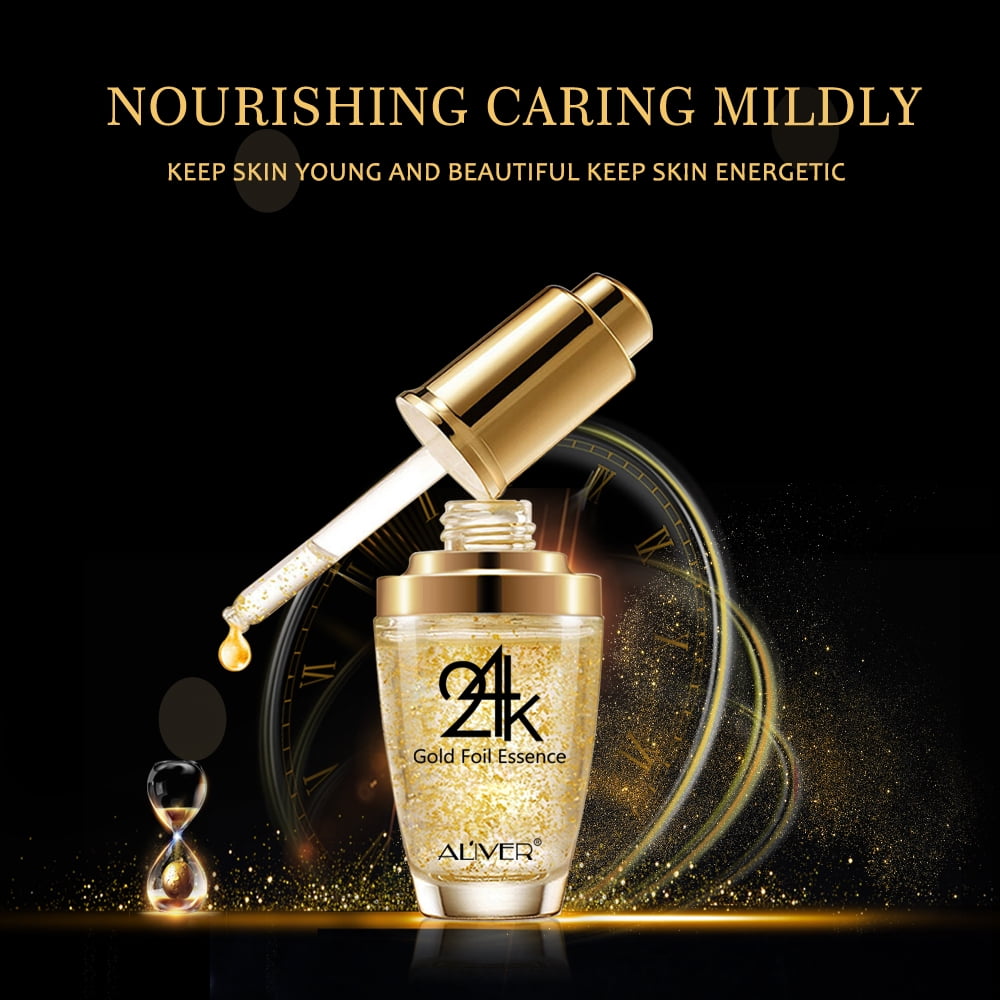 60ml 24K Gold Face Serum with Hyaluronic Acid for and Night Wrinkle Removal Facial Moisturizer Firming Lifting Skin Essence