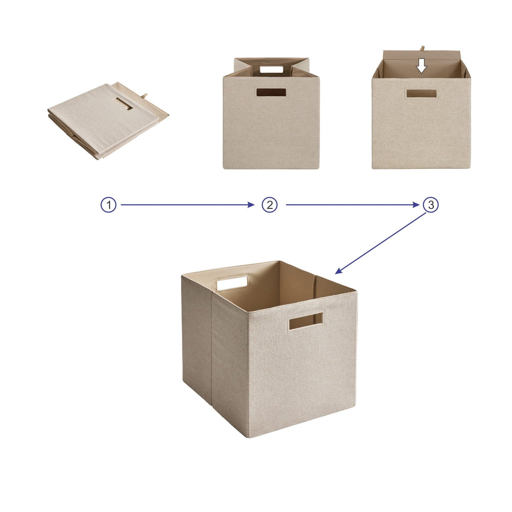 Better Homes & Gardens Collapsible Fabric Cube Storage Bin, Vanilla