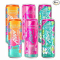 New Energy Drinks Variety Pack Watermelon Wave, Pink Slush, Orange Kiss Flavors Sugar-Free, Low-Calorie, 200mg Caffeine, Energy Boost Drink 12 fl oz (Pack of 6)
