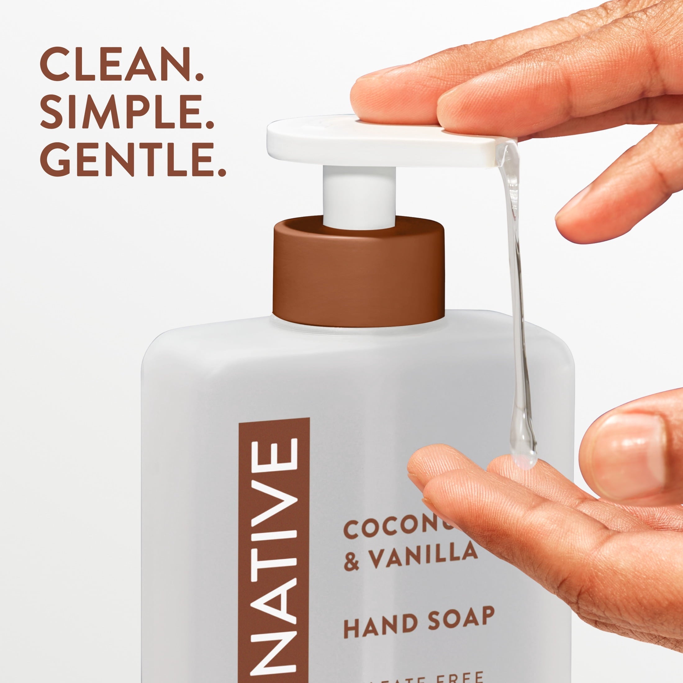 Liquid Hand Soap, Coconut & Vanilla, Non-drying, Naturally Derived Cleansers, Sulfate Free, 13 fl oz