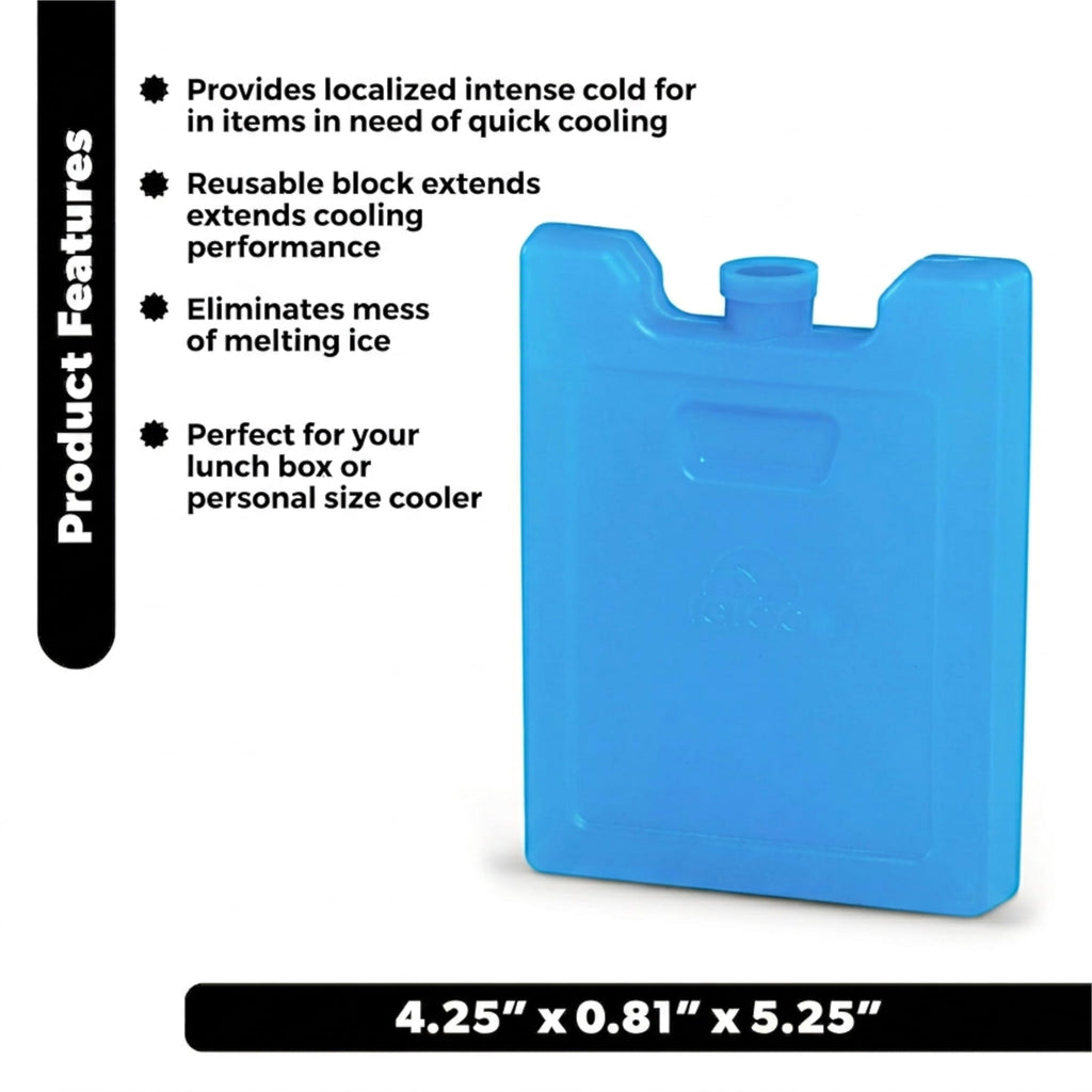 MaxCold Small Ice Freeze Block, Blue, Best Used for Snacks and Lunches to Keep Food Cool