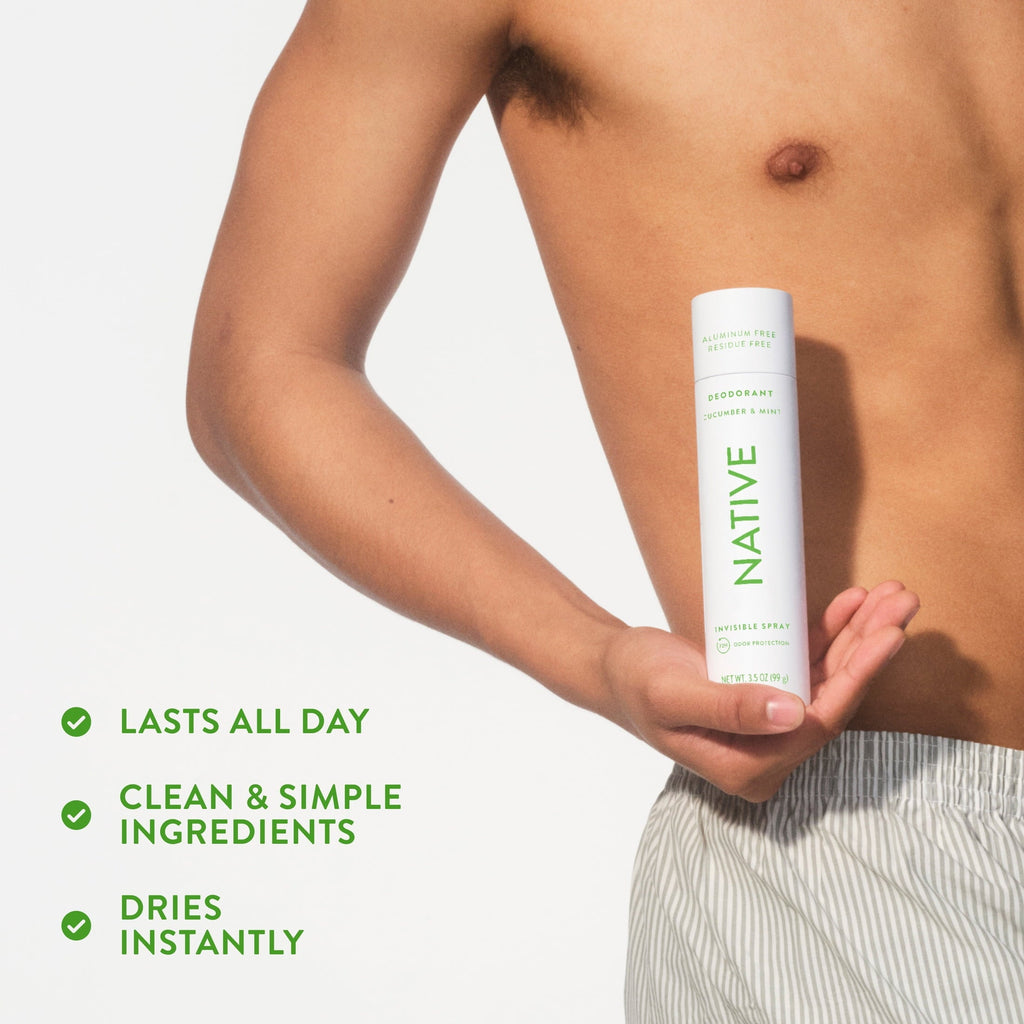 Aluminum Free Deodorant Spray For Women, 72 Hour Deodorant Spray, Cucumber & Mint, 3.5oz