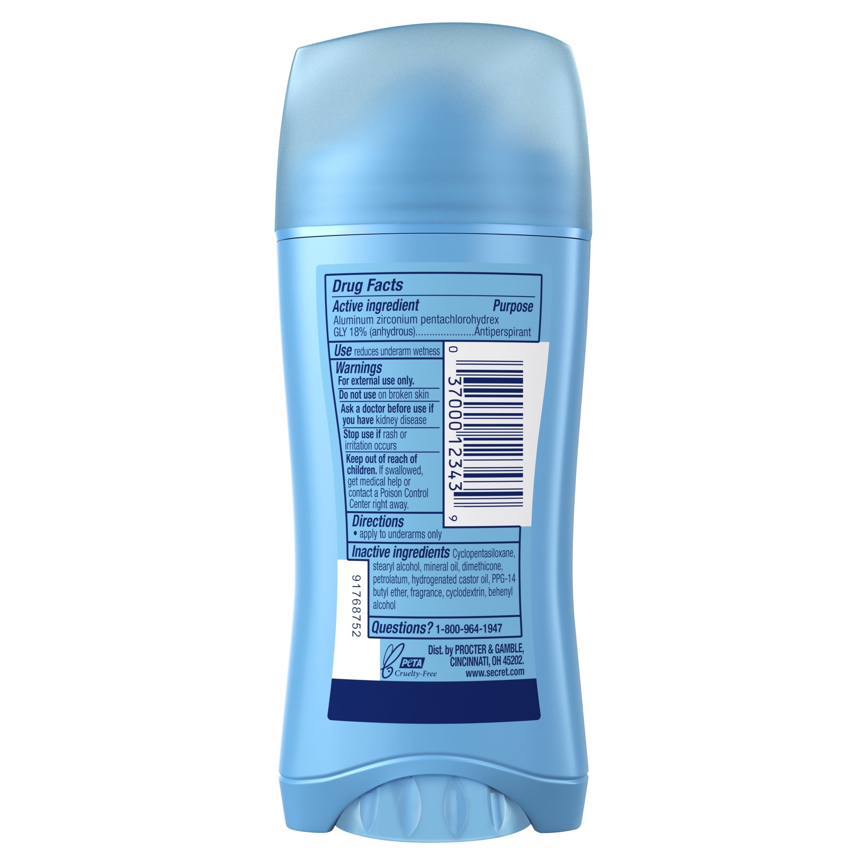 Invisible Antiperspirant Deodorant Stick, Powder Fresh, 2.6oz