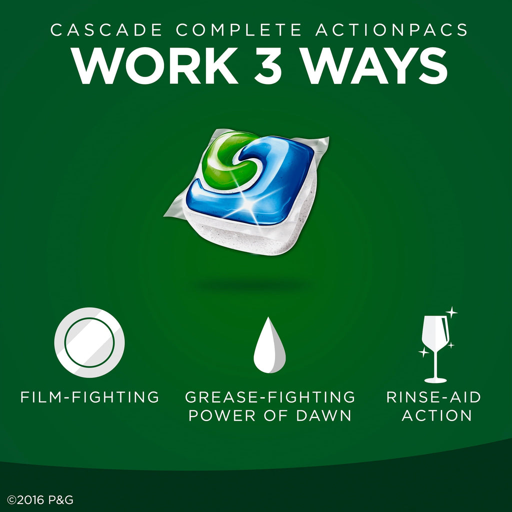 Complete ActionPacs Dishwasher Detergent - Lemon Scent, 21 count