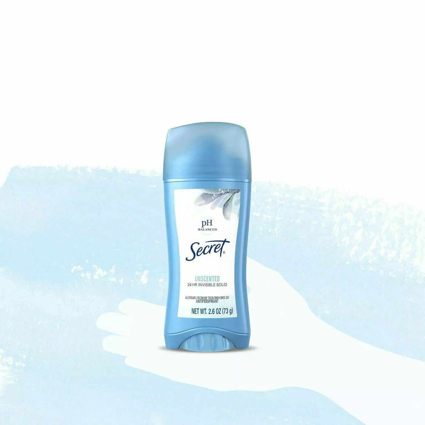 Invisible Solid Antiperspirant Deodorant Unscented 2.6 oz, Pack of 6