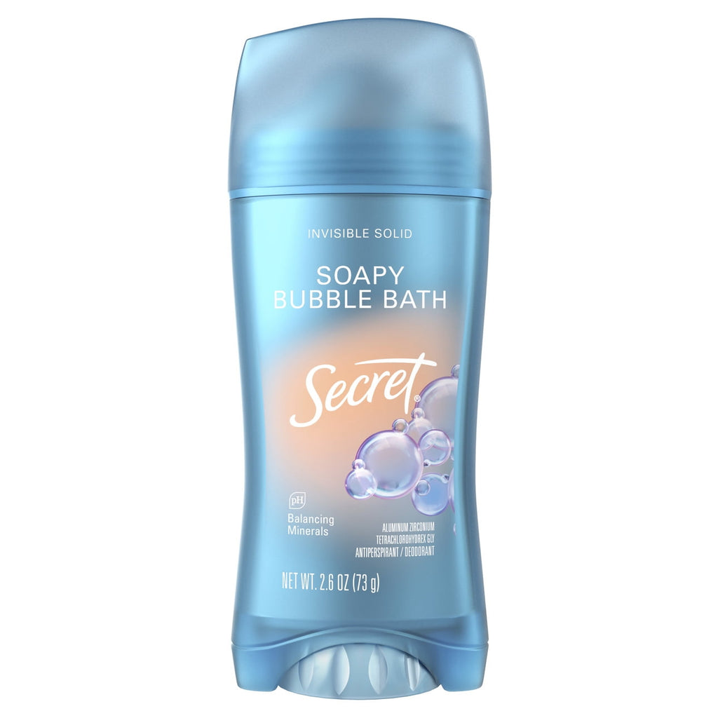 Fresh Invisible Solid Antiperspirant & Deodorant for Women, Bubble Bath, 2.6oz