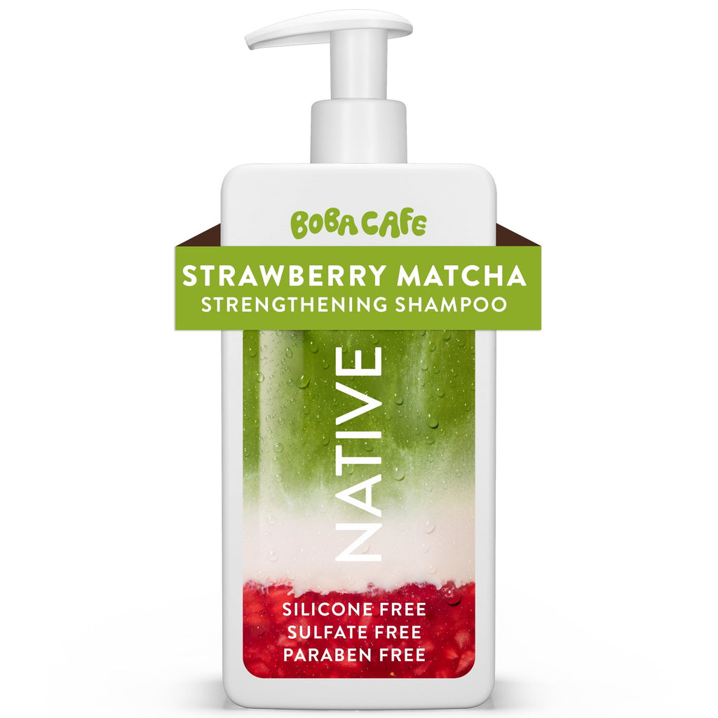 Limited Edition Strawberry Matcha Boba Shampoo and Conditioner Regimen