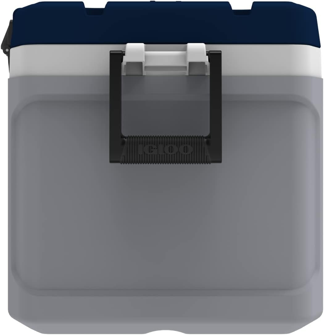 70 Quart MaxCold Cooler ThermeCool Insulation with Swing-Up Handles, Gray and Black