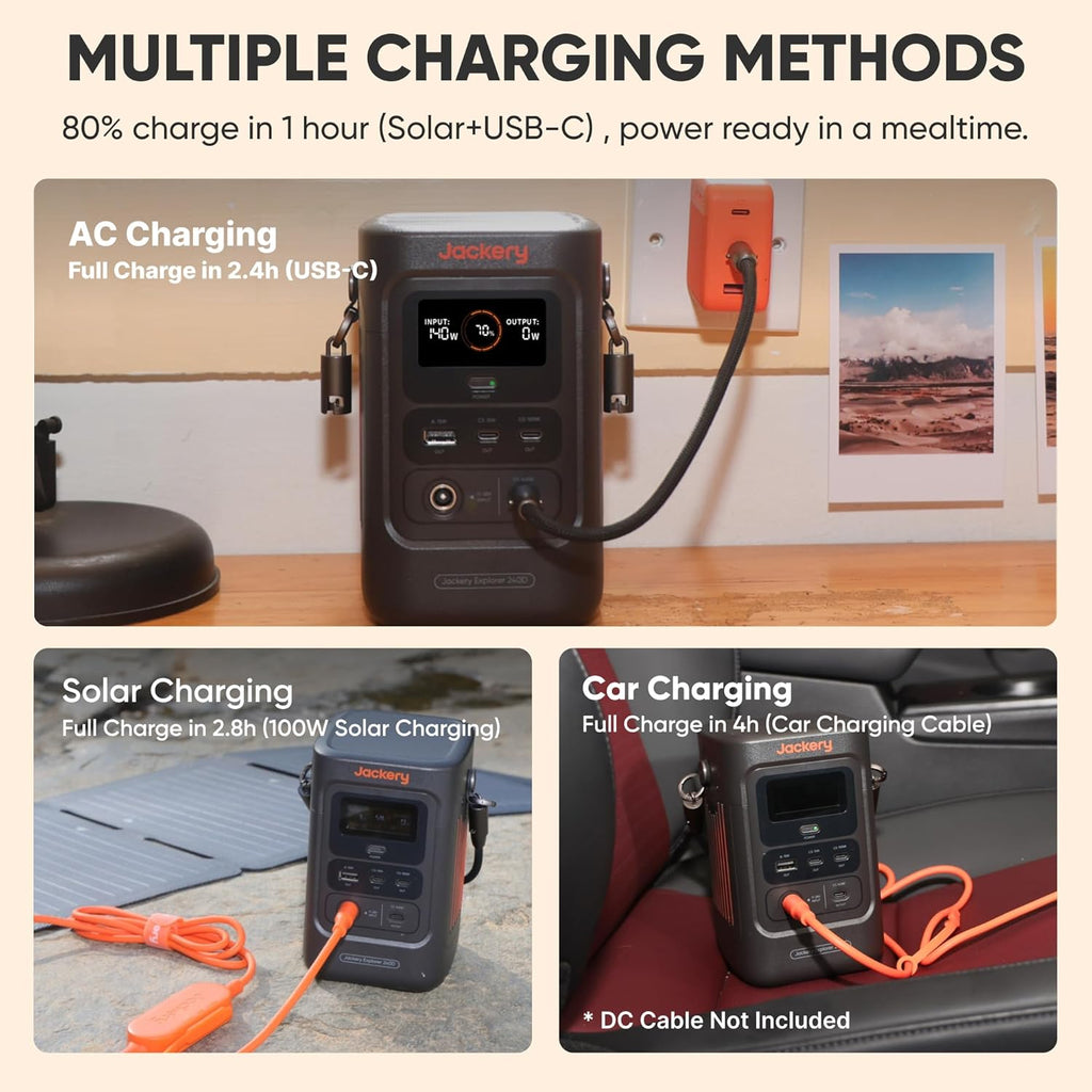 Jackery Explorer 240D Power Bank with Adjustable Strap