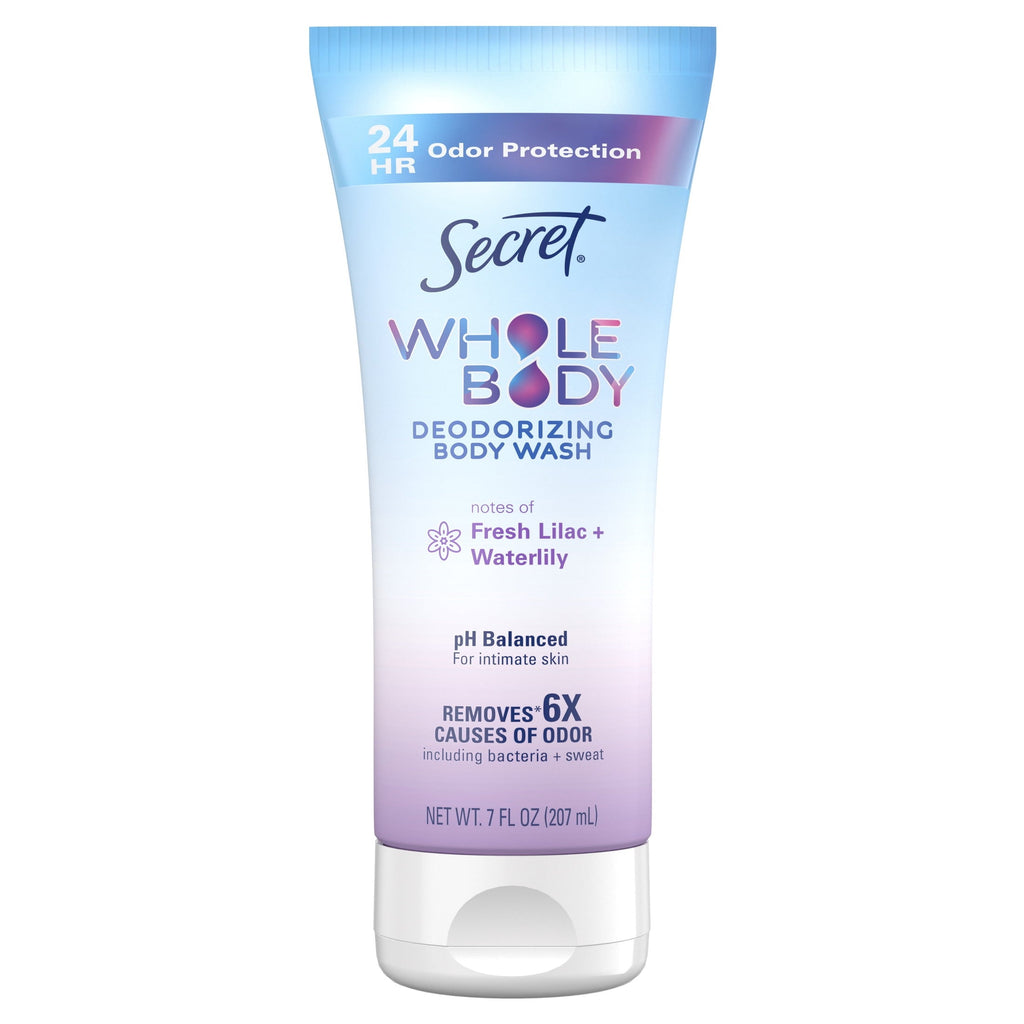 Feminine Wash 24 HR Deodorizing Body Wash for Women, Lilac & Waterlily, 7oz